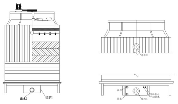 工業(yè)冷卻塔接管圖